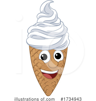 Waffle Cone Clipart #1734943 by AtStockIllustration