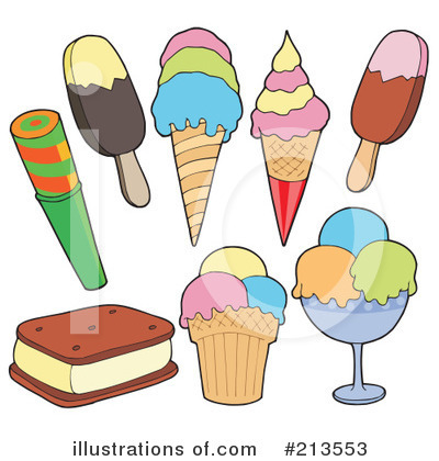 Royalty-Free (RF) Ice Cream Clipart Illustration by visekart - Stock Sample #213553