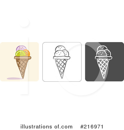 Royalty-Free (RF) Ice Cream Clipart Illustration by Qiun - Stock Sample #216971