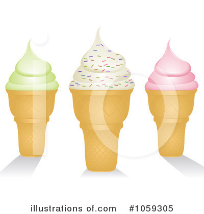 Ice Cream Cone Clipart #1059305 by elaineitalia