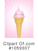 Ice Cream Cone Clipart #1059307 by elaineitalia