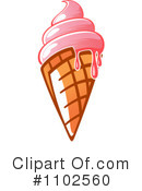 Ice Cream Cone Clipart #1102560 by Vector Tradition SM