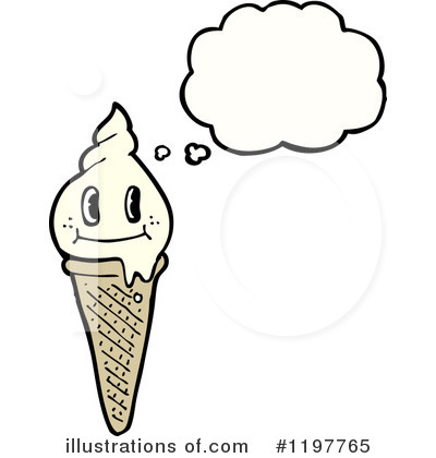 Royalty-Free (RF) Ice Cream Cone Clipart Illustration by lineartestpilot - Stock Sample #1197765