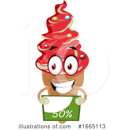 Royalty-Free (RF) Ice Cream Cone Clipart Illustration by Morphart Creations - Stock Sample #1665113