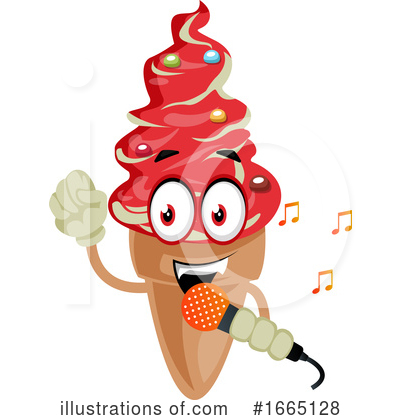 Royalty-Free (RF) Ice Cream Cone Clipart Illustration by Morphart Creations - Stock Sample #1665128