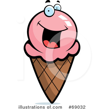 Royalty-Free (RF) Ice Cream Cone Clipart Illustration by Cory Thoman - Stock Sample #69032