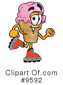 Ice Cream Cone Clipart #9592 by Mascot Junction