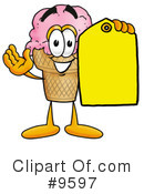 Ice Cream Cone Clipart #9597 by Mascot Junction