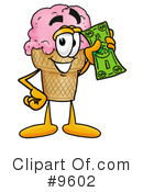 Ice Cream Cone Clipart #9602 by Mascot Junction