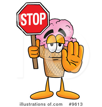 Royalty-Free (RF) Ice Cream Cone Clipart Illustration by Mascot Junction - Stock Sample #9613