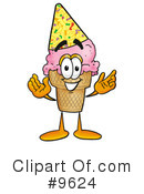 Ice Cream Cone Clipart #9624 by Mascot Junction