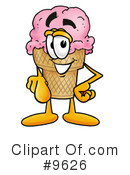 Ice Cream Cone Clipart #9626 by Mascot Junction