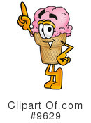 Ice Cream Cone Clipart #9629 by Mascot Junction