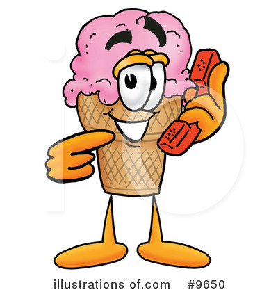 Ice Cream Cone Clipart #9650 by Mascot Junction
