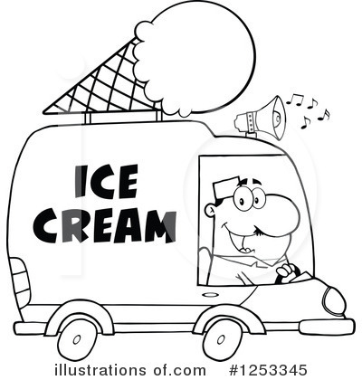 Royalty-Free (RF) Ice Cream Truck Clipart Illustration by Hit Toon - Stock Sample #1253345