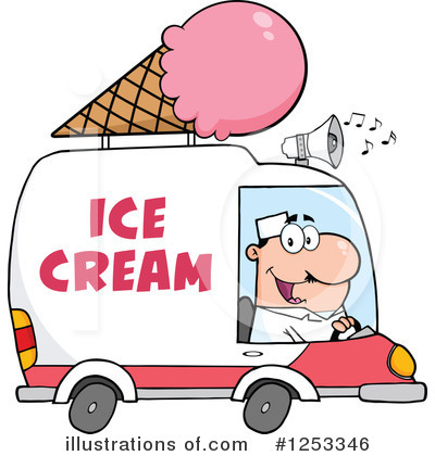 Royalty-Free (RF) Ice Cream Truck Clipart Illustration by Hit Toon - Stock Sample #1253346