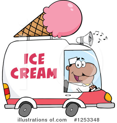 Royalty-Free (RF) Ice Cream Truck Clipart Illustration by Hit Toon - Stock Sample #1253348