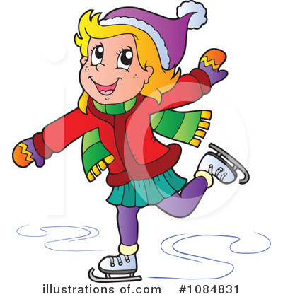 Royalty-Free (RF) Ice Skating Clipart Illustration by visekart - Stock Sample #1084831