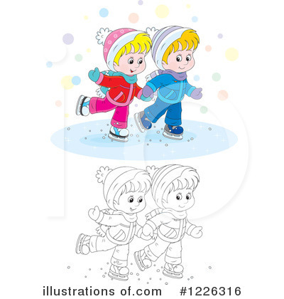 Royalty-Free (RF) Ice Skating Clipart Illustration by Alex Bannykh - Stock Sample #1226316