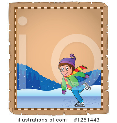 Royalty-Free (RF) Ice Skating Clipart Illustration by visekart - Stock Sample #1251443