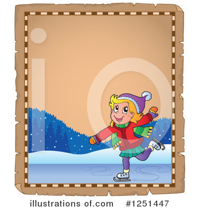 Royalty-Free (RF) Ice Skating Clipart Illustration by visekart - Stock Sample #1251447
