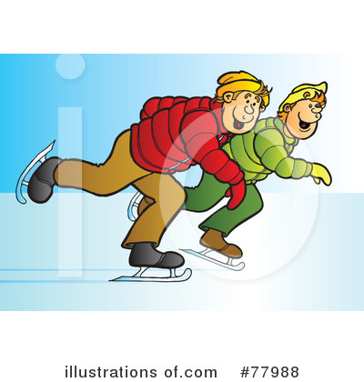 Royalty-Free (RF) Ice Skating Clipart Illustration by Snowy - Stock Sample #77988