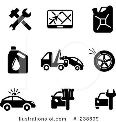 Flat Tire Clipart #1238699 by Vector Tradition SM