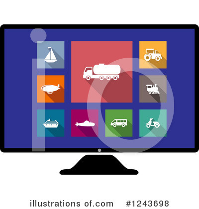 Computer Monitor Clipart #1243698 by Vector Tradition SM