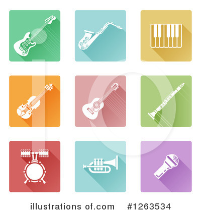 Musical Instruments Clipart #1263534 by AtStockIllustration