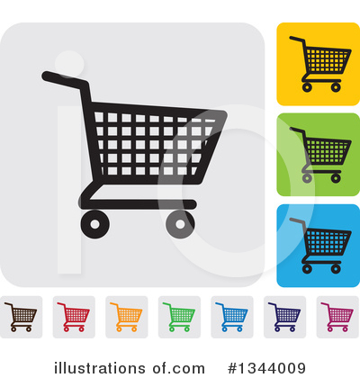 Shopping Cart Clipart #1344009 by ColorMagic