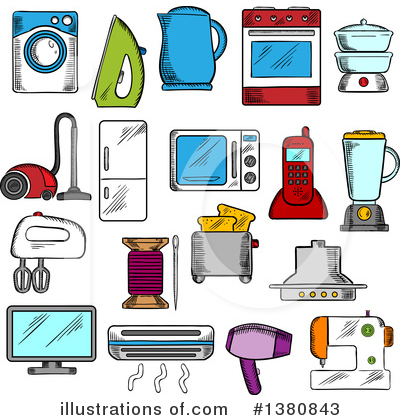 Refrigerator Clipart #1380843 by Vector Tradition SM