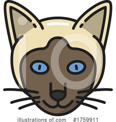 Siamese Cat Clipart #1759911 by Vector Tradition SM