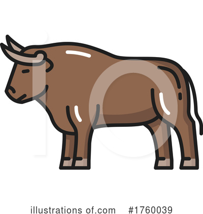Bull Clipart #1760039 by Vector Tradition SM