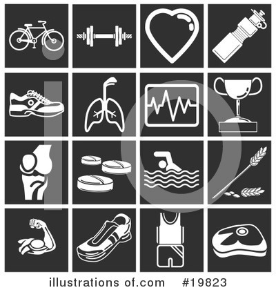 Bicycling Clipart #19823 by AtStockIllustration