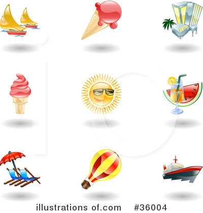 Royalty-Free (RF) Icons Clipart Illustration by AtStockIllustration - Stock Sample #36004