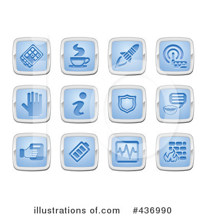 Royalty-Free (RF) Icons Clipart Illustration by AtStockIllustration - Stock Sample #436990