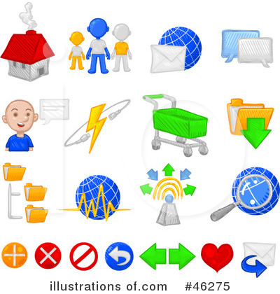 Royalty-Free (RF) Icons Clipart Illustration by Tonis Pan - Stock Sample #46275