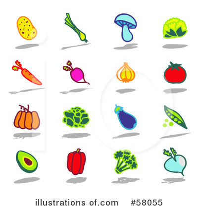Royalty-Free (RF) Icons Clipart Illustration by NL shop - Stock Sample #58055