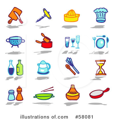 Royalty-Free (RF) Icons Clipart Illustration by NL shop - Stock Sample #58081
