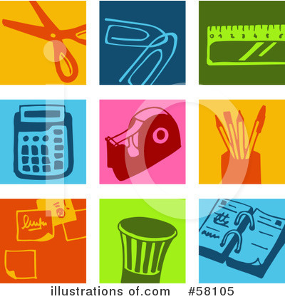 Royalty-Free (RF) Icons Clipart Illustration by NL shop - Stock Sample #58105