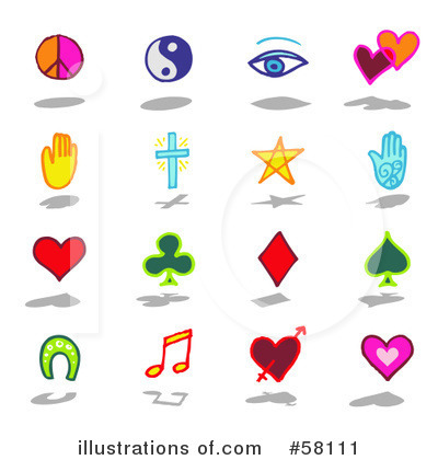 Royalty-Free (RF) Icons Clipart Illustration by NL shop - Stock Sample #58111