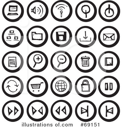 Royalty-Free (RF) Icons Clipart Illustration by xunantunich - Stock Sample #69151