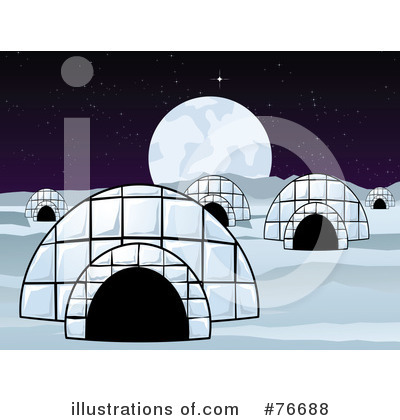 Royalty-Free (RF) Igloo Clipart Illustration by r formidable - Stock Sample #76688