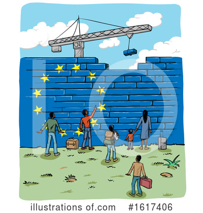 Royalty-Free (RF) Immigration Clipart Illustration by Domenico Condello - Stock Sample #1617406