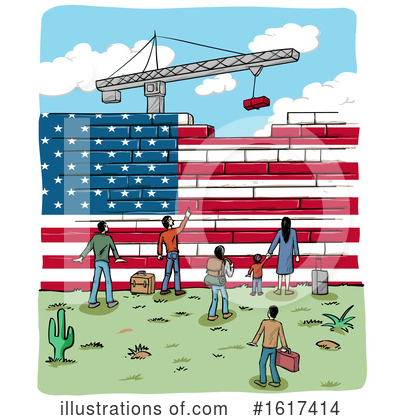 Royalty-Free (RF) Immigration Clipart Illustration by Domenico Condello - Stock Sample #1617414