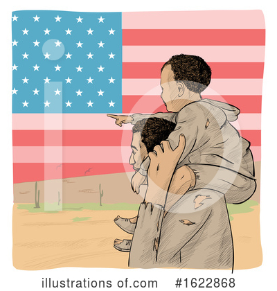 Royalty-Free (RF) Immigration Clipart Illustration by Domenico Condello - Stock Sample #1622868