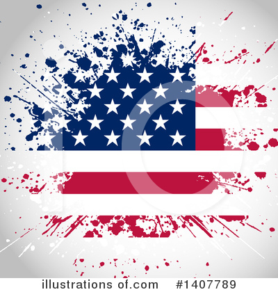 American Flags Clipart #1407789 by KJ Pargeter