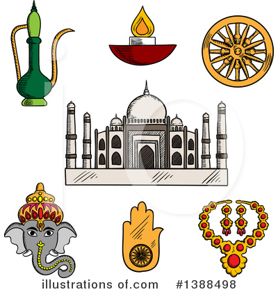 Taj Mahal Clipart #1388498 by Vector Tradition SM
