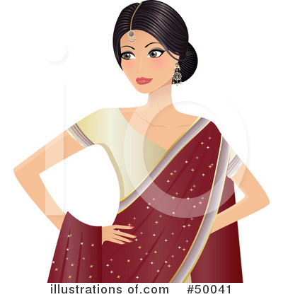 Indian Women Clipart #50041 by Melisende Vector