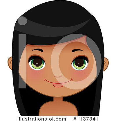 Indian Girl Clipart #1137341 by Melisende Vector